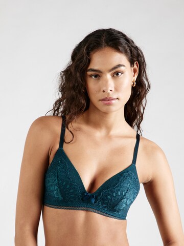 Hunkemöller - Soutien de tecido Soutien 'Bessie' em azul: frente