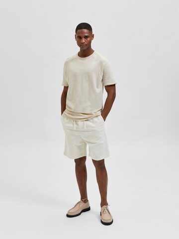 SELECTED HOMME Loosefit Hose 'Ashford' in Weiß