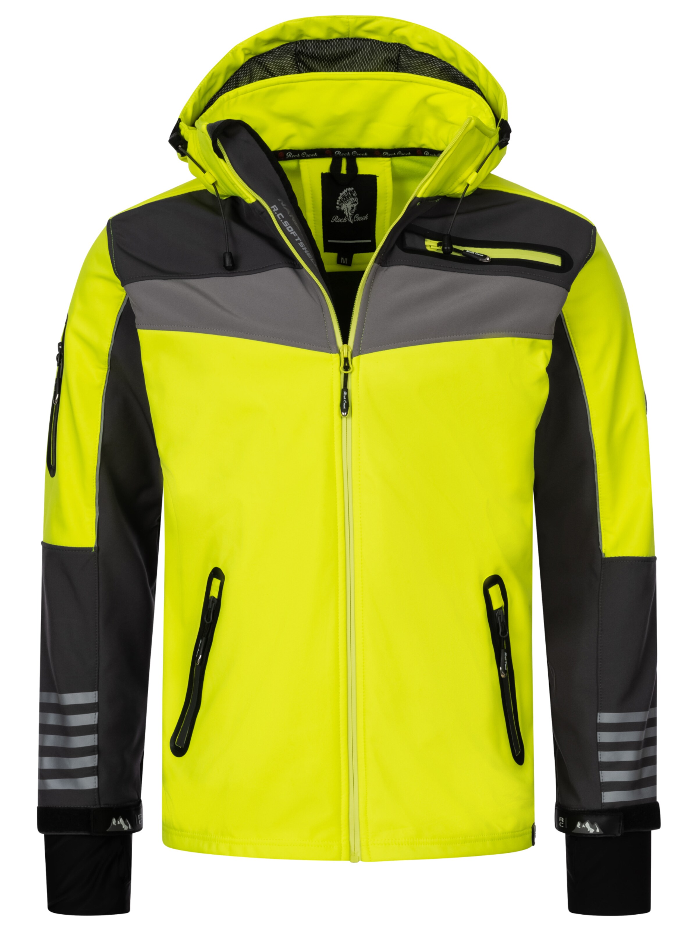 Rock Creek Funktionsjacke ' Outdoor ' in Gelb: Vorderseite