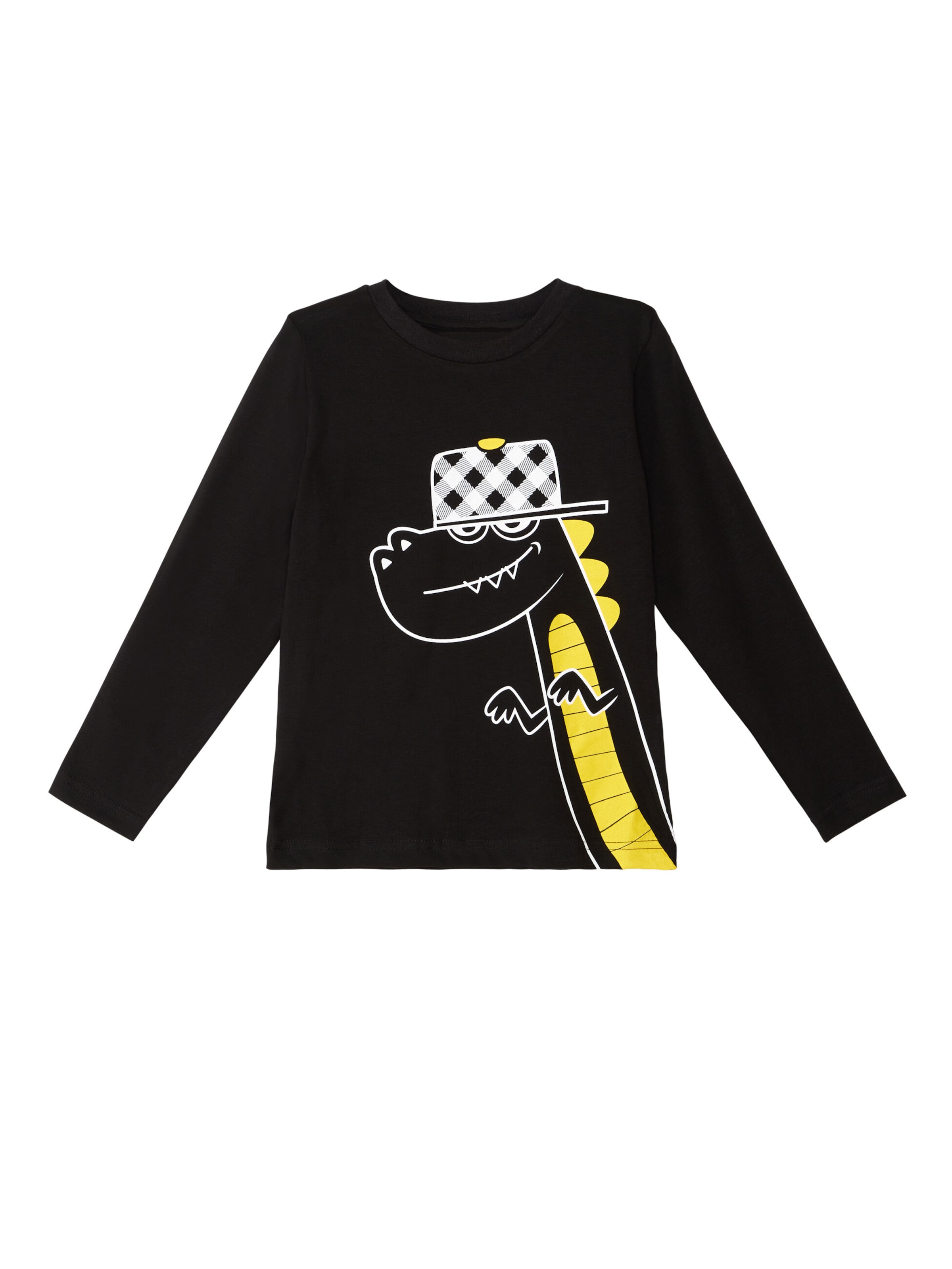 Denokids Set 'Plaid Dino' in Schwarz