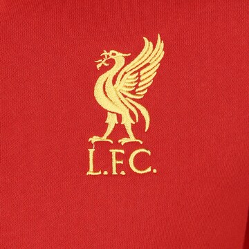 NIKE Athletic Zip-Up Hoodie 'FC Liverpool Sportswear Club' in Red