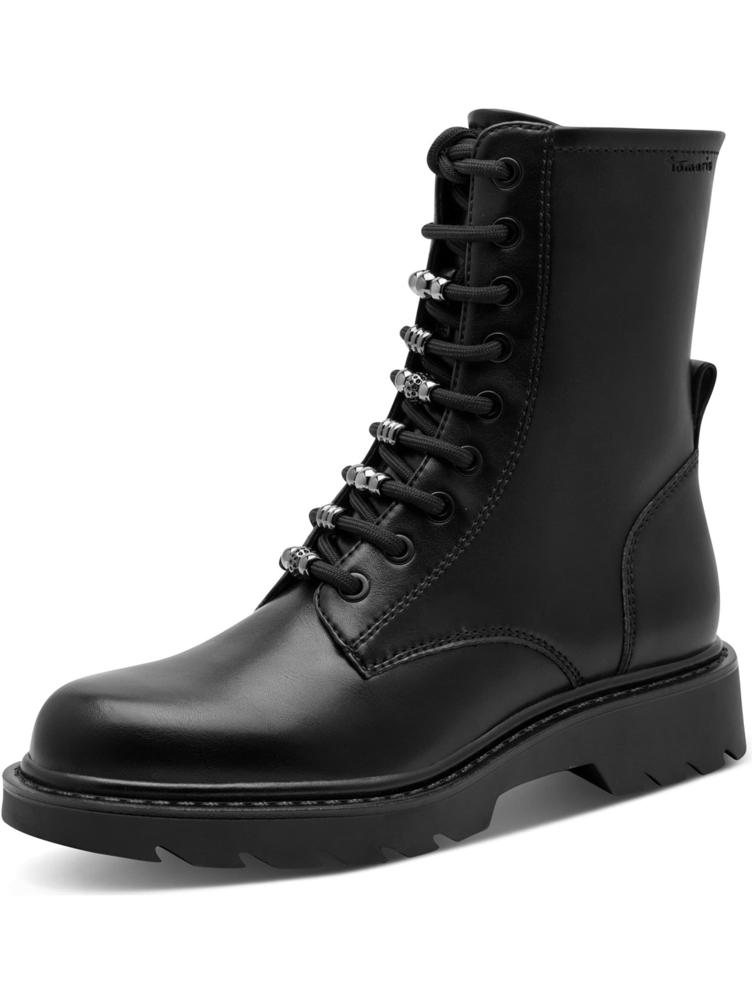 Tamaris Lace-up bootie in Black: front