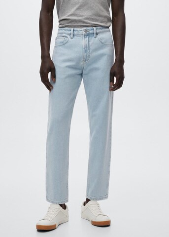 MANGO MAN Tapered Jeans in Blue: front