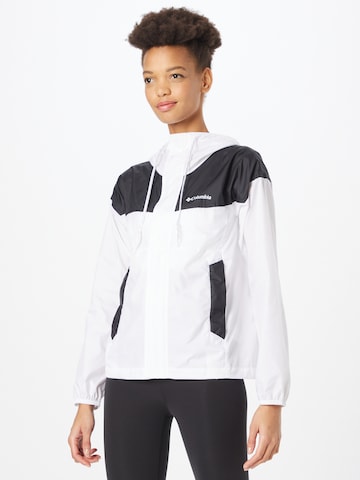 Veste de sport 'Flash Challenger' COLUMBIA en blanc : devant