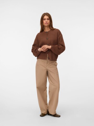 VERO MODA Knit Cardigan 'VMLea' in Brown