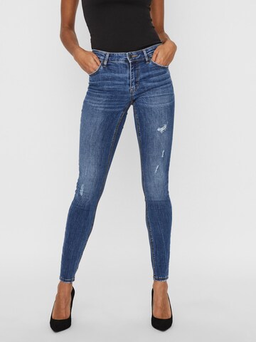 VERO MODA Skinny Jeans 'Lydia' in Blauw: voorkant