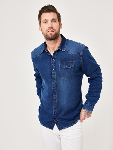 PADDOCKS Regular fit Button Up Shirt in Blue: front