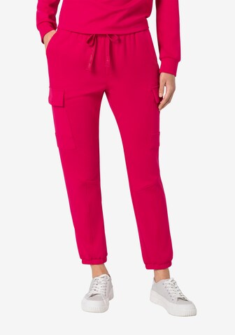 TIMEZONE Tapered Cargobroek 'Rakima' in Roze: voorkant