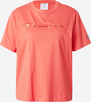 Champion Authentic Athletic Apparel T-Shirt in Pink: predná strana