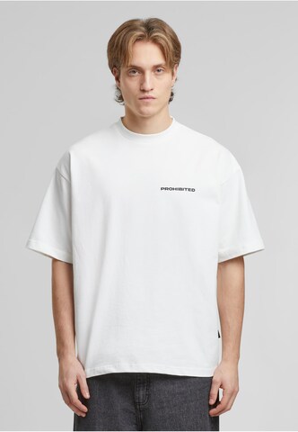 T-Shirt Prohibited en blanc : devant