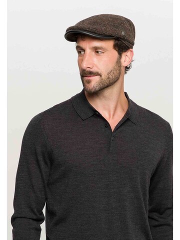 bugatti Flatcap in Braun: Vorderseite