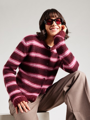 Monki Knit cardigan in Red: front