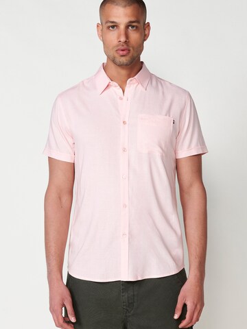 Regular fit Camicia di KOROSHI in rosa: frontale