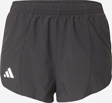 ADIDAS PERFORMANCE - regular Pantalón deportivo 'ADIZERO' en negro: frente