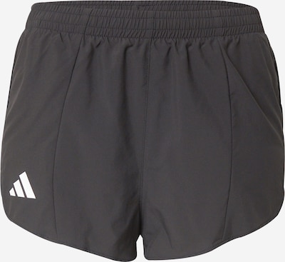 Pantaloni sport 'ADIZERO' ADIDAS PERFORMANCE pe negru / alb, Vizualizare produs