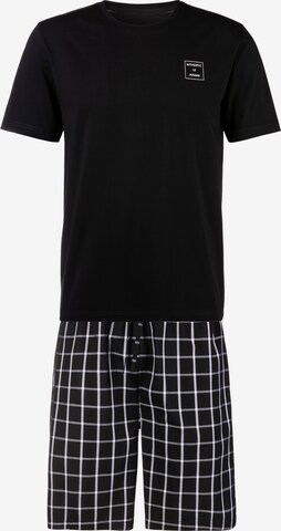 Authentic Le Jogger Short Pajamas in Black: front