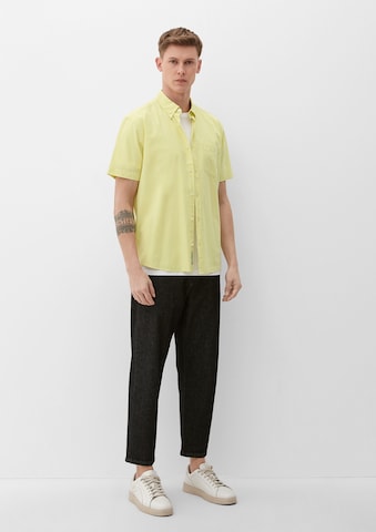 s.Oliver Regular fit Button Up Shirt in Yellow