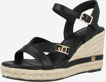 Sandale de la s.Oliver pe negru: față