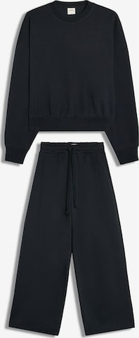 Bershka Strój do biegania w kolorze czarny: przód