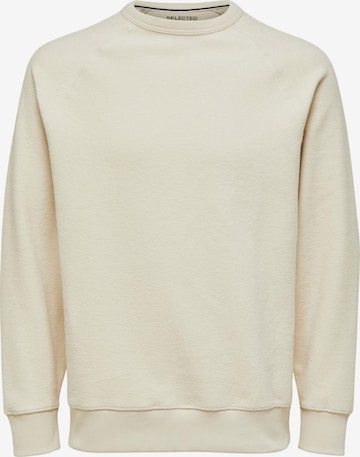 Sweat-shirt 'Karl' SELECTED HOMME en beige : devant