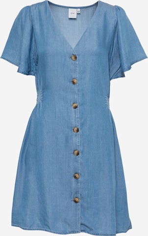 ICHI Shirt Dress in Blue: front
