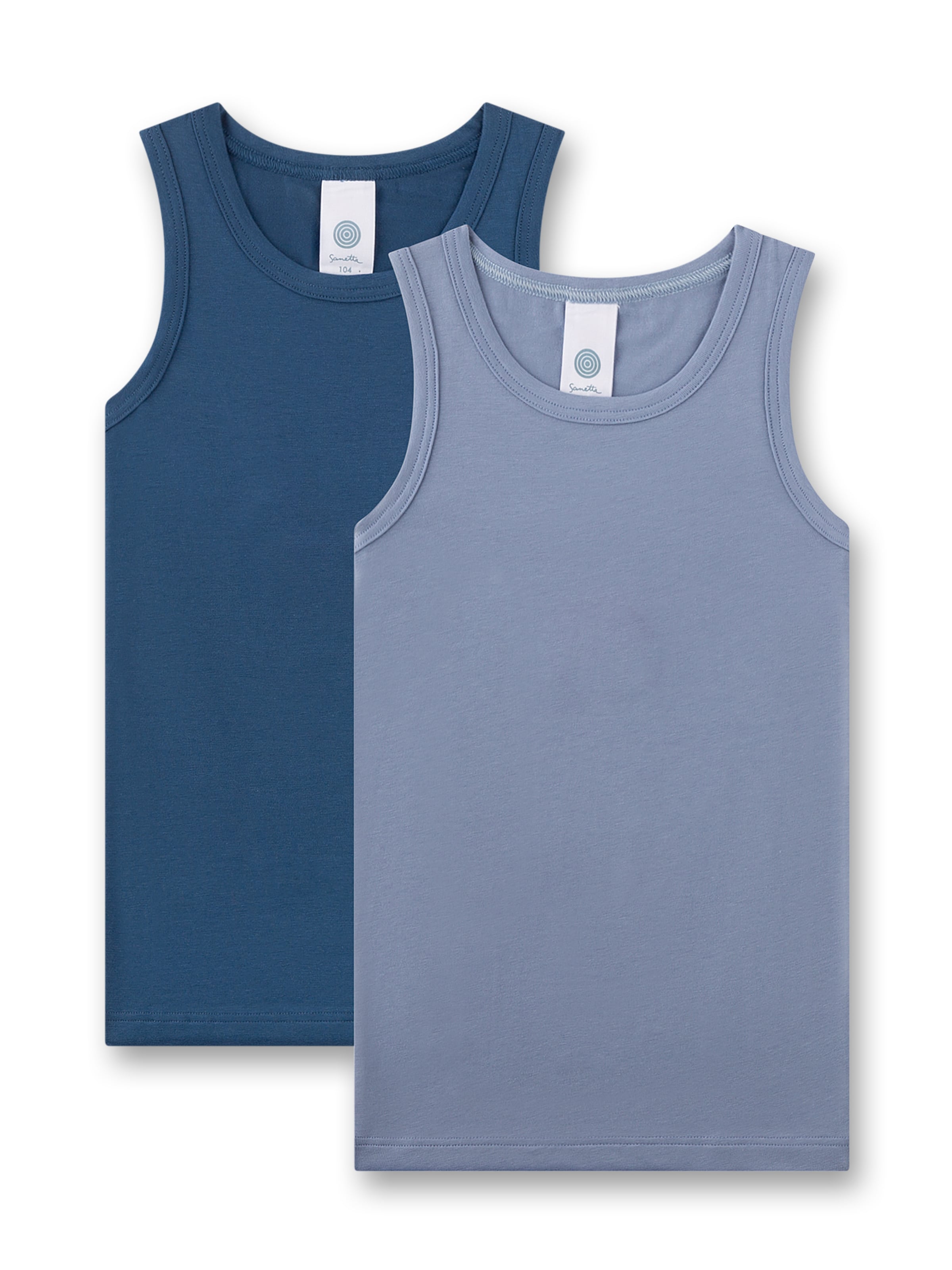 Maglietta intima di Sanetta in blu: frontale