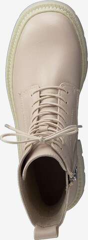 MARCO TOZZI Lace-Up Ankle Boots in Beige