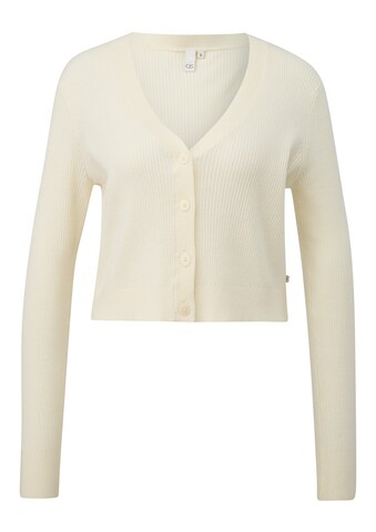 QS StrickJacke in Weiß: Vorderseite