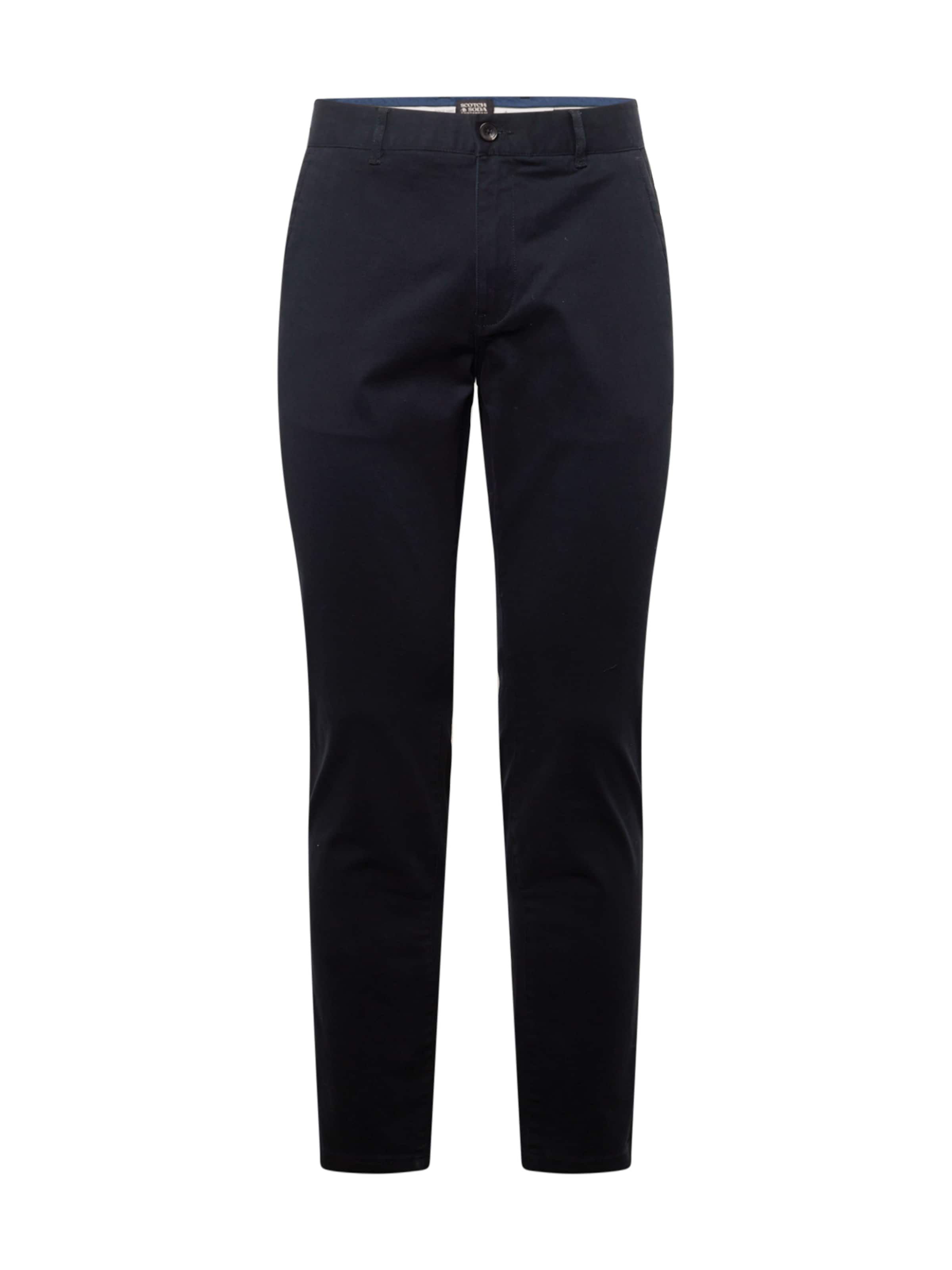 SCOTCH & SODA Slimfit Chino nadrág 'Mott' - fekete: elől