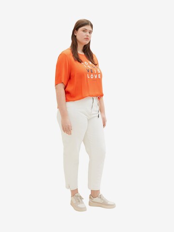 T-shirt Tom Tailor Women + en orange