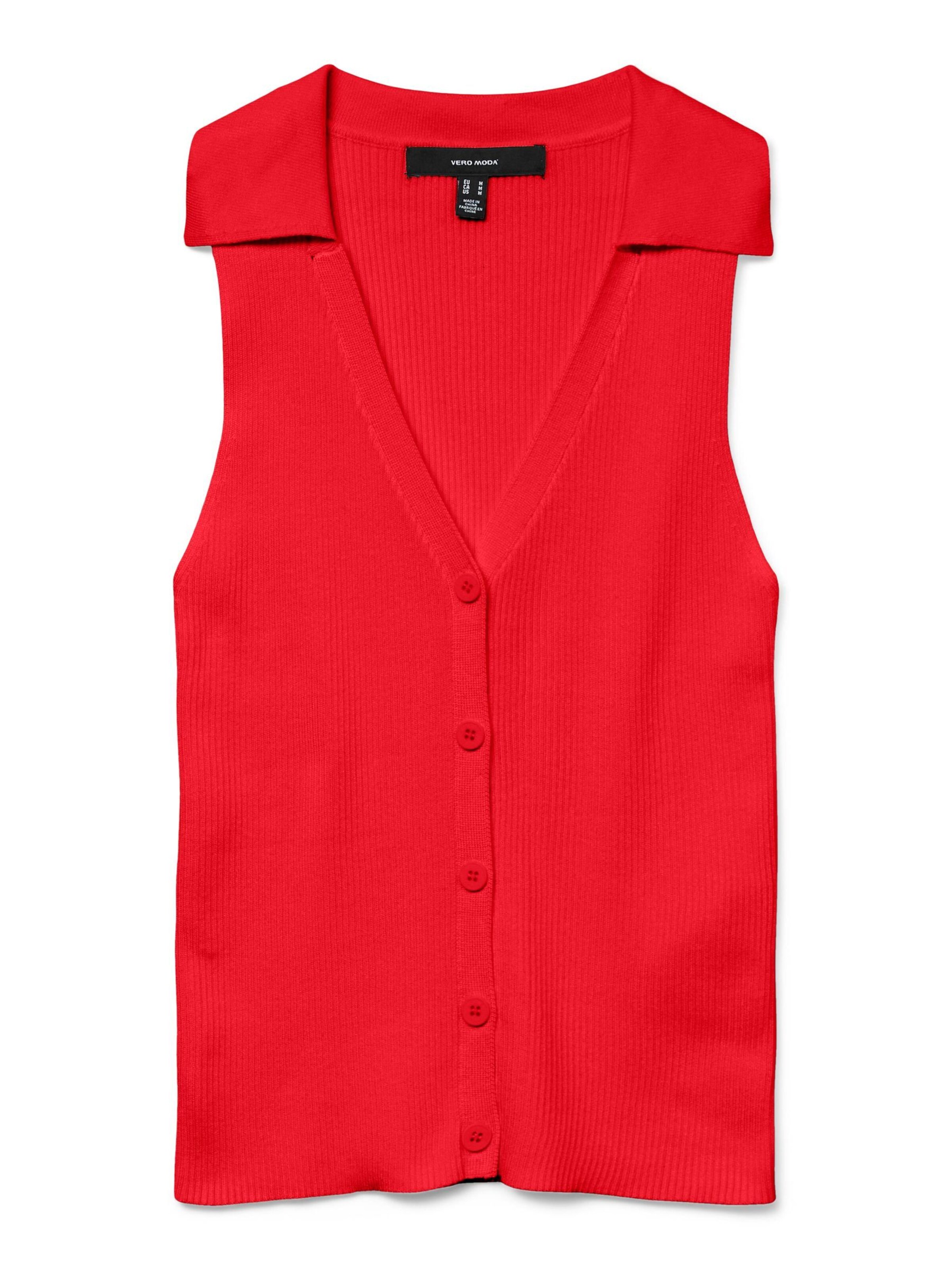 VERO MODA Strickweste 'VMWillow' in Rot: Vorderseite