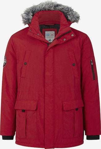 Jan Vanderstorm Winterparka 'Tommen' in Rood: voorkant