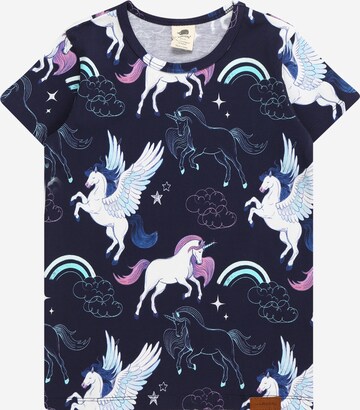 Walkiddy Shirt 'Unicorns & Pegasuses' in Blue: front