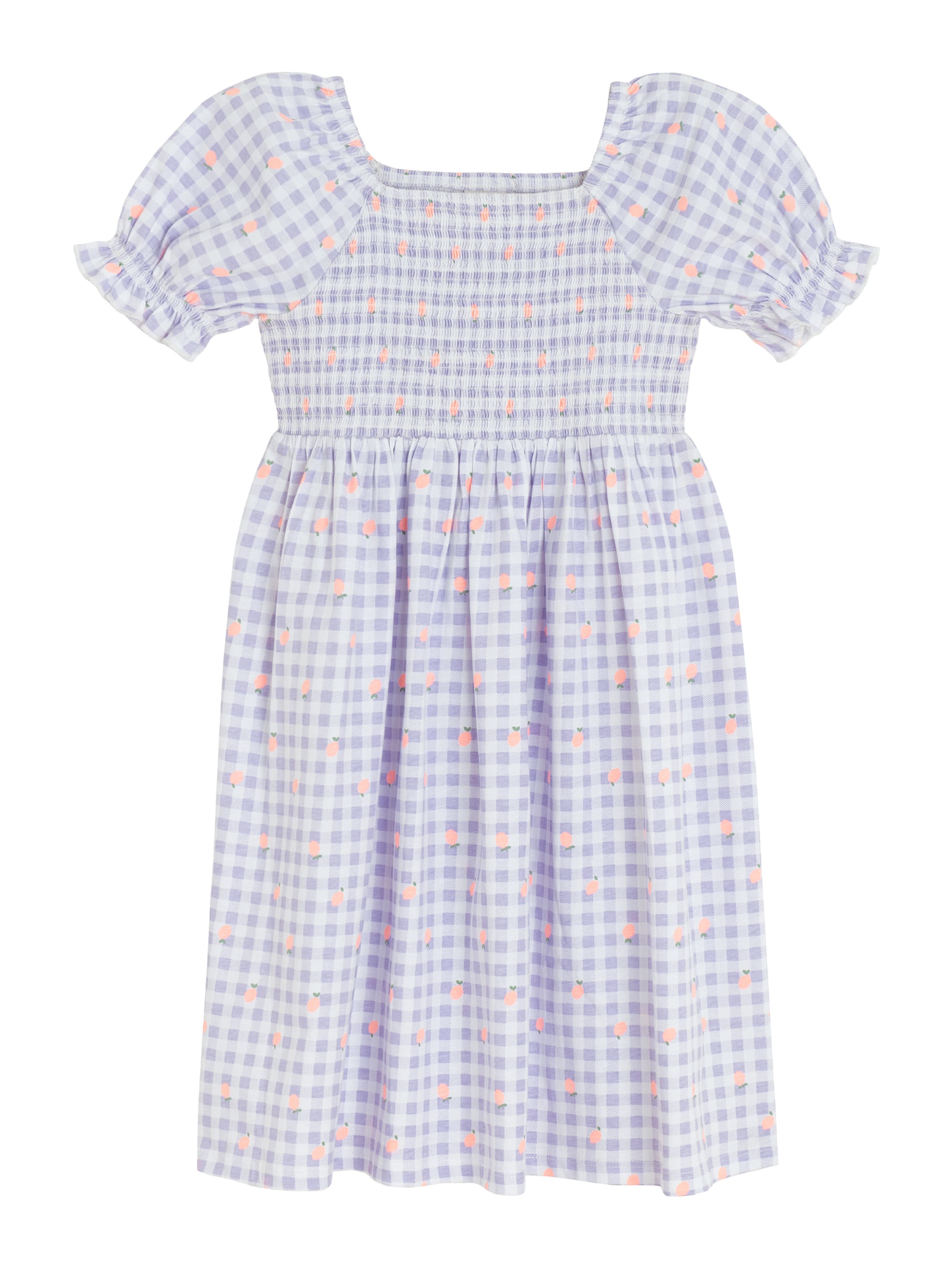 Cool Club Mekko 'Summer' värissä vaaleanvioletti / oranssi / offwhite, Tuotenäkymä