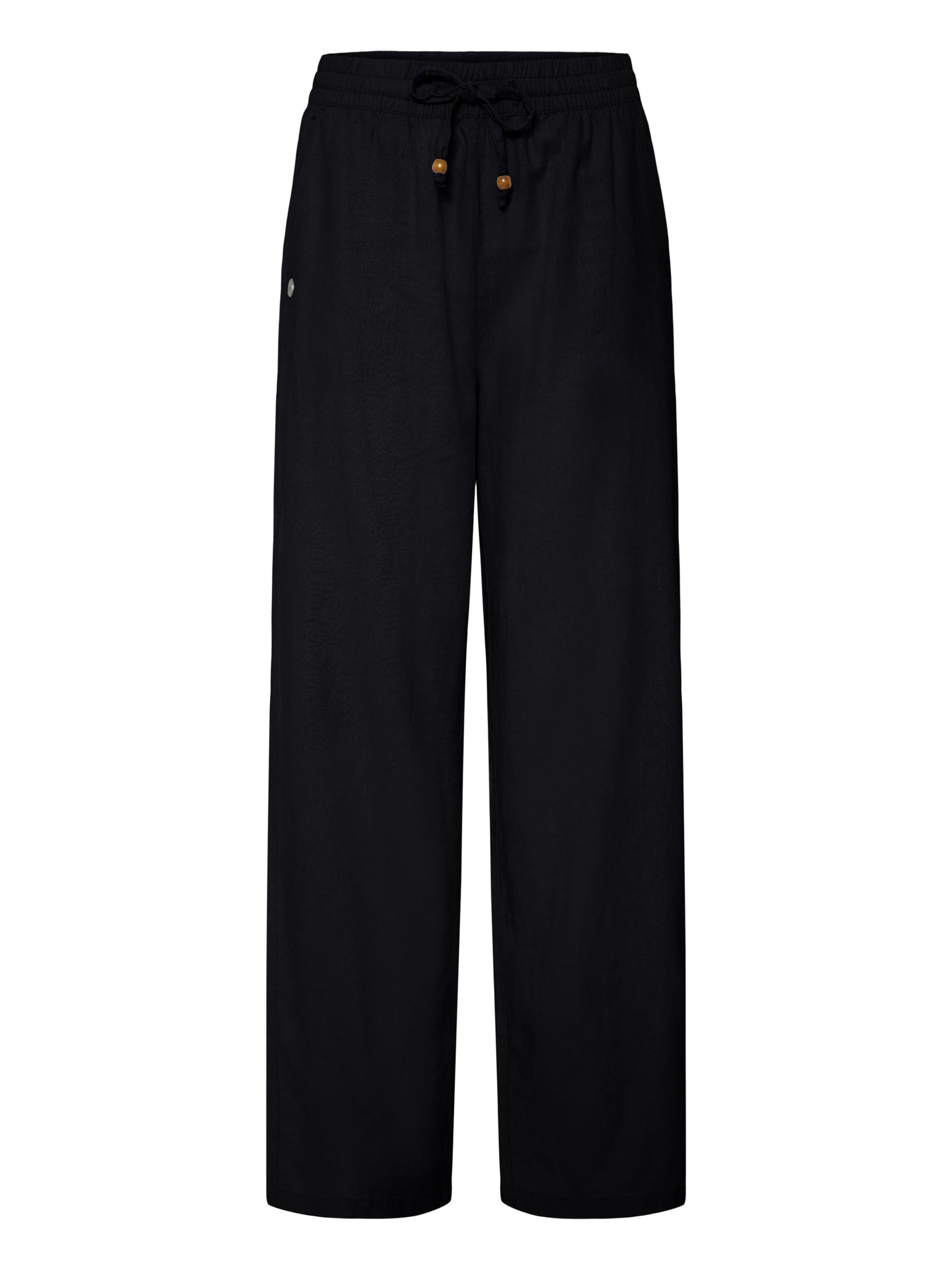 Pantalon ' OXAlfas Linen Mix ' Oxmo en noir : devant
