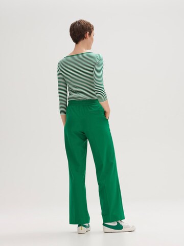 OPUS Loose fit Trousers with creases in Green