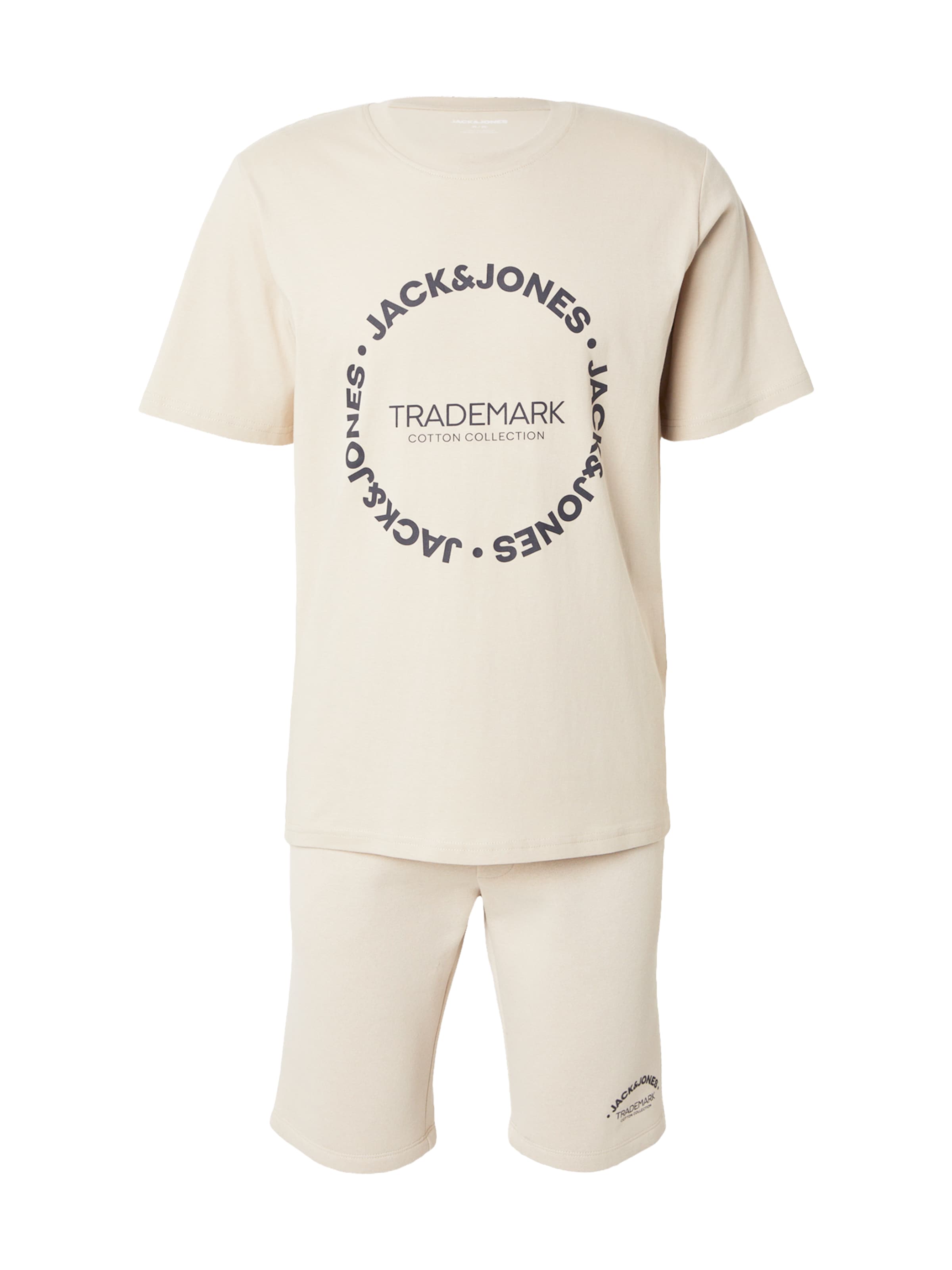 JACK & JONES Облекло за бягане 'JJBENSON' в бежово: отпред