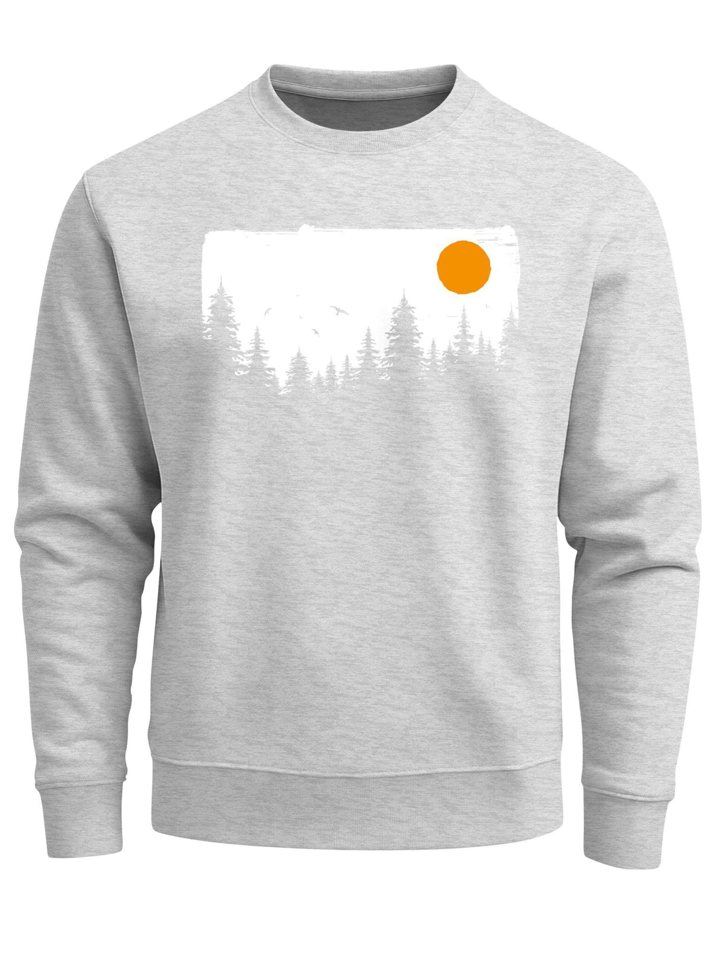 Neverless Sweatshirt 'Forest' in Grey: front