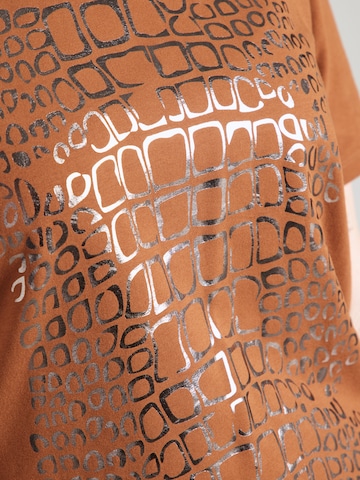Persona by Marina Rinaldi - Camisa 'STRANO' em castanho