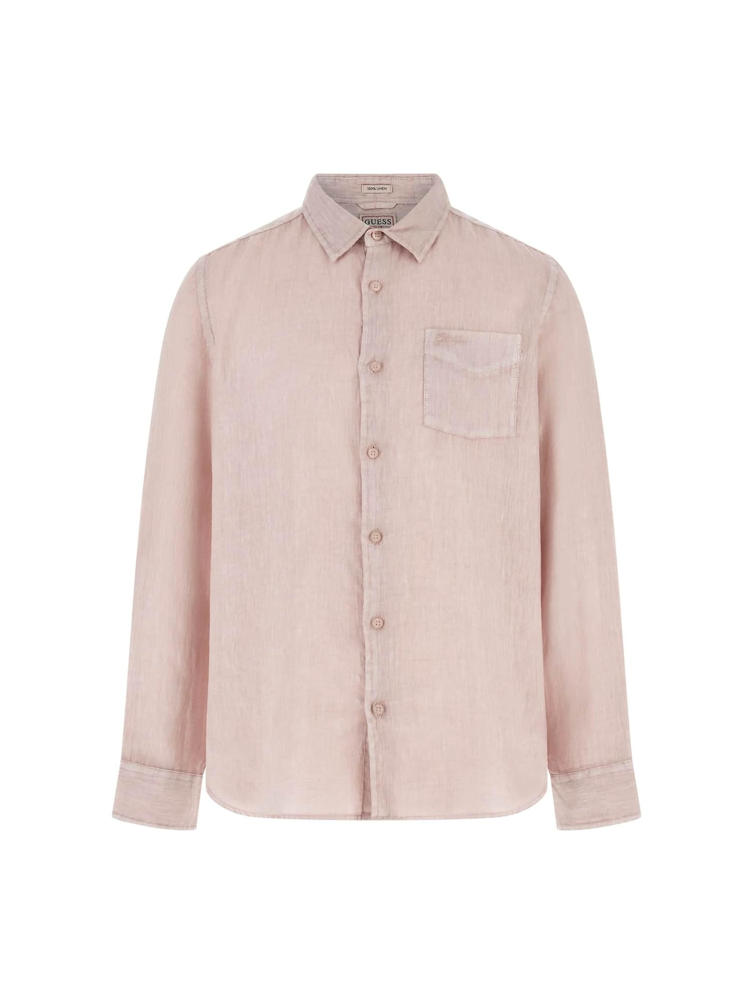 GUESS Regular Fit Hemd in Pink: Vorderseite