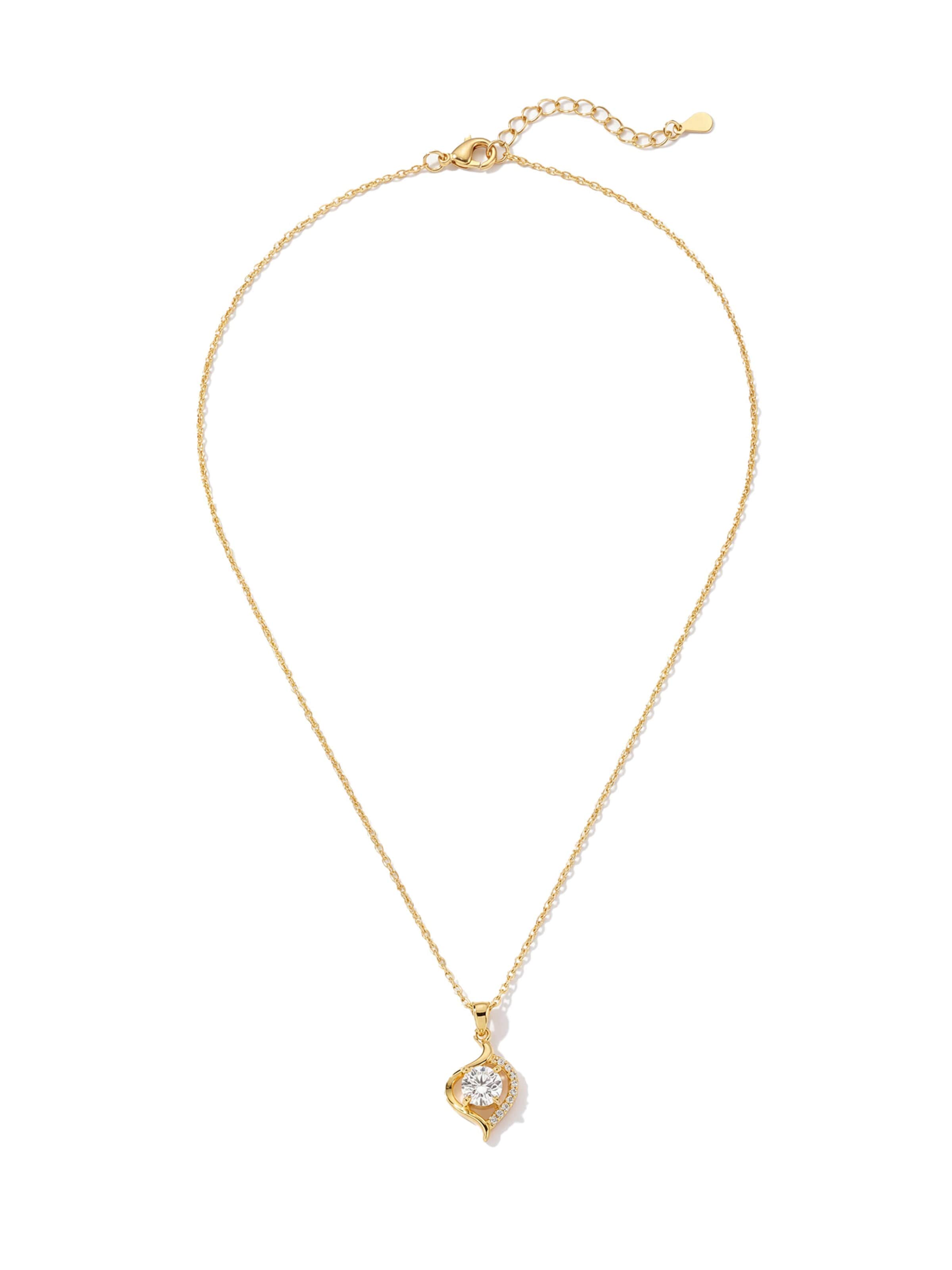 Staufergold Necklace 'Moissanit Anhänger „Twist“ 1ct' in Gold: front