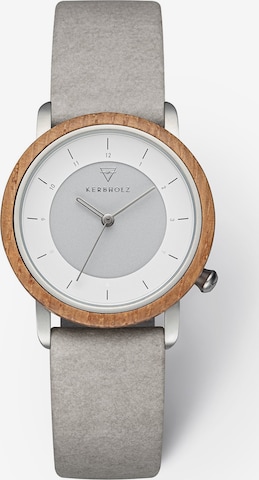 Kerbholz Analog Watch in Silver: front