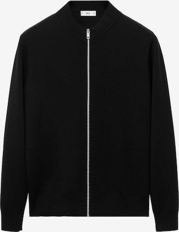 MANGO MAN Knit Cardigan 'Luxusc' in Black: front