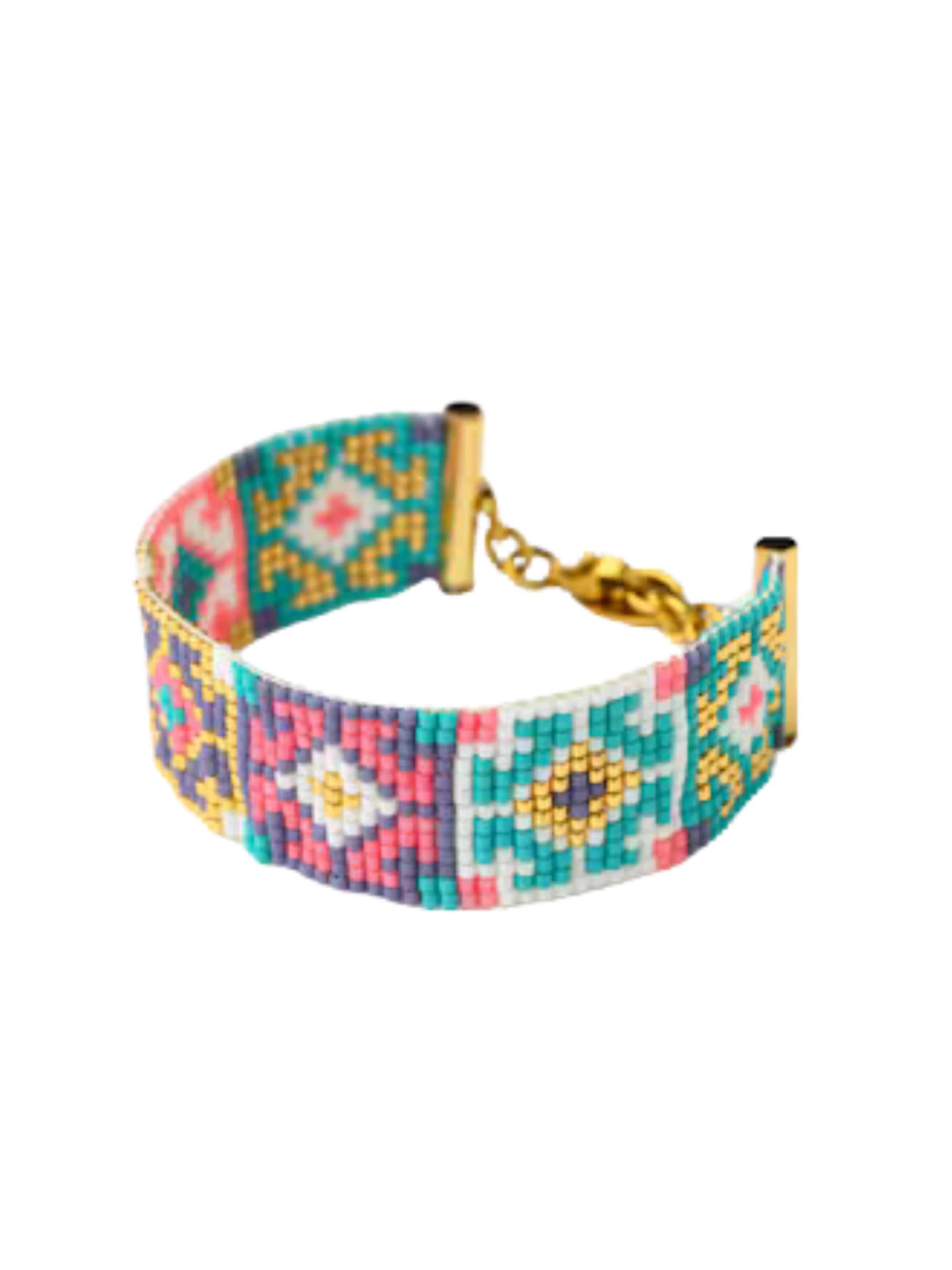 THE GEM STORIES JEWELRY Armband 'Miyuki Abstract Pop Bracelet'‌‌‌‌‌‌‌ in Mischfarben: Vorderseite