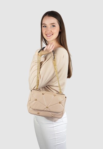 Emma & Kelly Schoudertas 'SPINEL' in Beige: voorkant