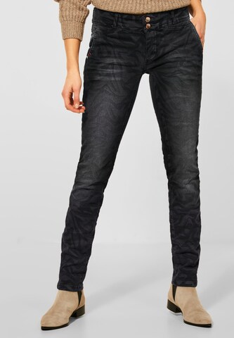 STREET ONE Skinny Jeans in Zwart: voorkant