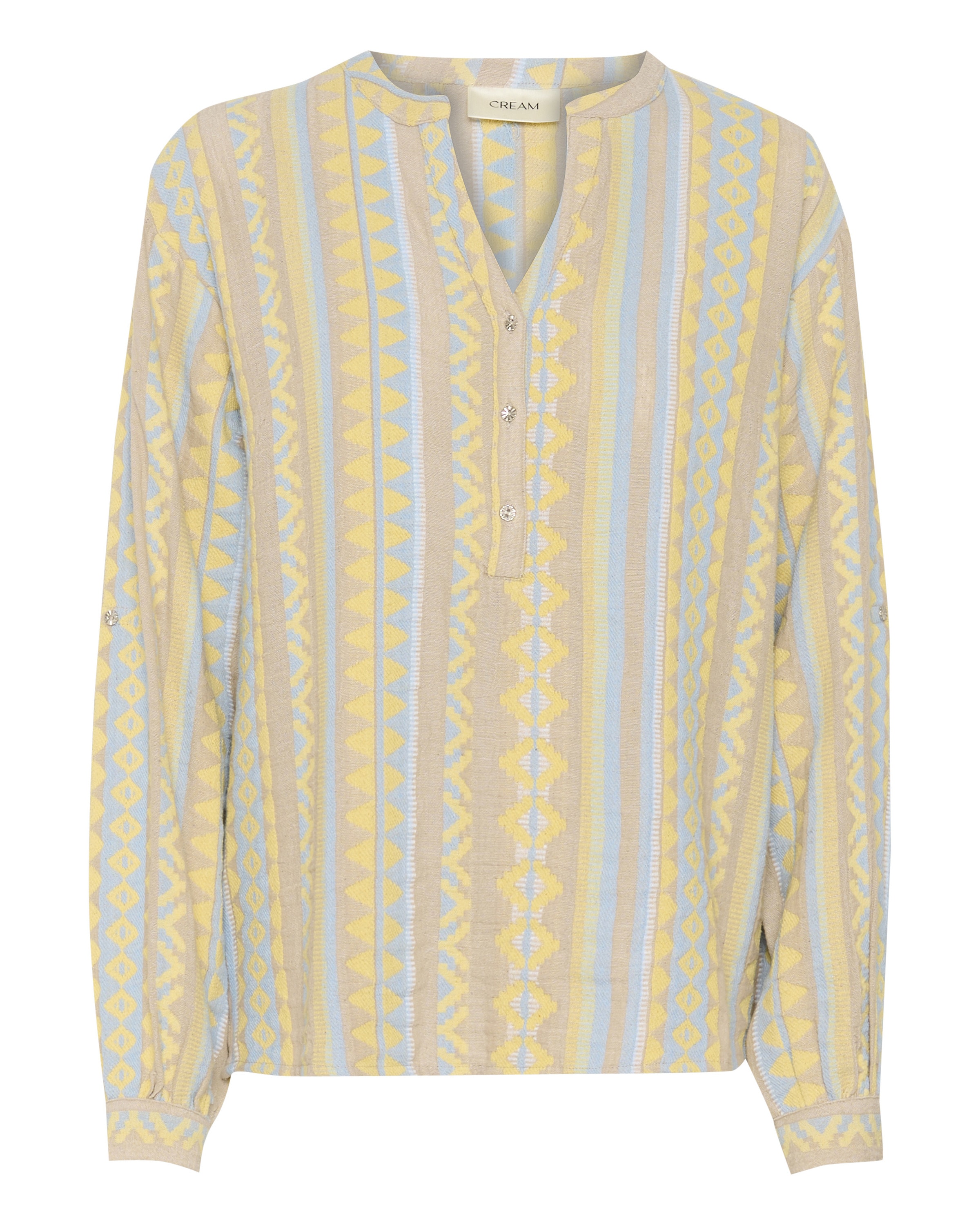 Cream Blouse 'Sola' in Mixed colors: front