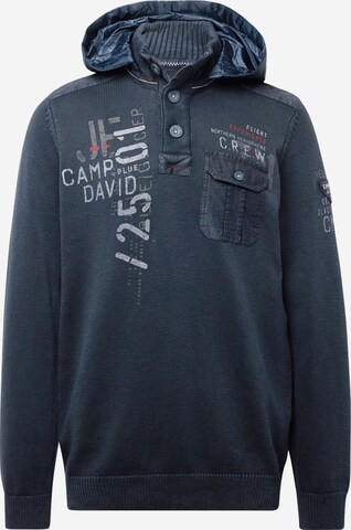 CAMP DAVID Trui in Blauw: voorkant