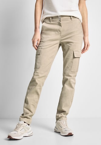 CECIL Slim fit Cargo Pants in Beige: front