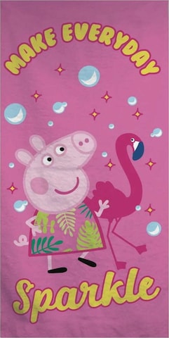 Serviette ' Peppa Pig ' Peppa Pig en rose : devant